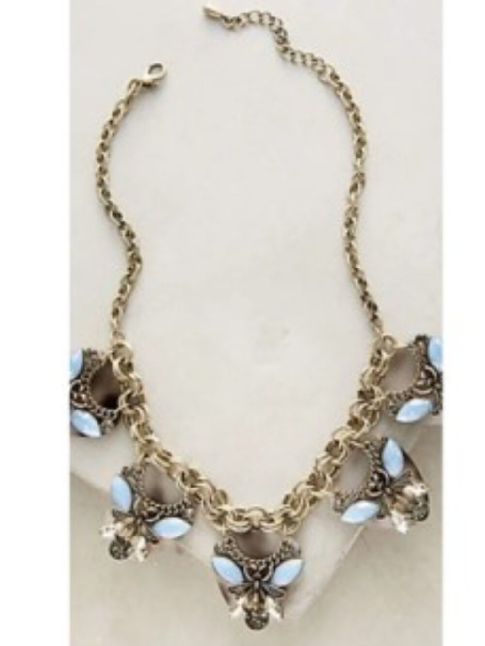 Anthropologie Apiculture Bib Necklace in Neutral Motif – One Size